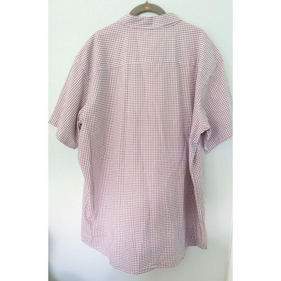 Columbia Mens Button Down Shirt Red White & Blue Plaid Cotton XXL - Picture 4 of 9